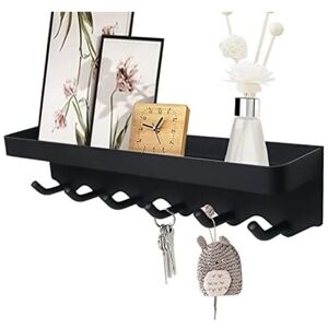 Héloise - Metal Wall Key Holder, 1 Pieces Wall Adhesive Hook with 6 Hooks, Original Wall Key Holder with Storage Shelf for Living Room, Bathroom, Héloise - Metal Wall Key Holder, 1 Pieces Wall Adhesive Hook with 6 Hooks, Original Wall Key Holder with Storage Shelf for Living Room, Bathroom,