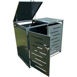 SELECTIONS Metal Wheelie Bin Store in Dark Grey (Double) SELECTIONS Metal Wheelie Bin Store in Dark Grey (Double)