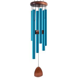 Tlily - Metal Windchime Aluminum Windbell Wind Chimes 6 Rods Chimes Home Decoration Craft Outdoor Garden Patio-Blue Tlily - Metal Windchime Aluminum Windbell Wind Chimes 6 Rods Chimes Home Decoration Craft Outdoor Garden Patio-Blue