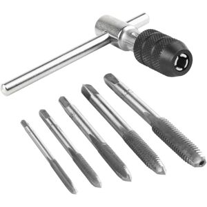 Gotrays - Metric Hand Tap Wrench Kit t Bar Adjustable Tap Wrench with Steel Thread Tap M3 M4 M5 M6 M8 Gotrays - Metric Hand Tap Wrench Kit t Bar Adjustable Tap Wrench with Steel Thread Tap M3 M4 M5 M6 M8