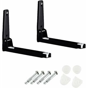 Csparkv - Microwave Wall Mount, Black Microwave Stand, Stainless Steel Microwave Oven Rack, Fits All Microwaves, Max. Microwave Weight 50kg Csparkv - Microwave Wall Mount, Black Microwave Stand, Stainless Steel Microwave Oven Rack, Fits All Microwaves, Max. Microwave Weight 50kg