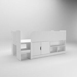 Mid Sleeper 03 - MFC/Wood - L195 x W97.3 x H93 cm - White Mid Sleeper 03 - MFC/Wood - L195 x W97.3 x H93 cm - White