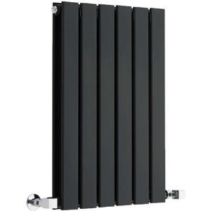 Milano - Alpha - Modern Black Horizontal Double Flat Panel Radiator - 635mm x 420mm Milano - Alpha - Modern Black Horizontal Double Flat Panel Radiator - 635mm x 420mm