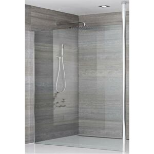 Milano - Alto - 1200mm Chrome Recessed Walk In Wet Room Shower Enclosure with Screen Profile and Floor to Ceiling Pole - 1200mm Tile Insert Shower Milano - Alto - 1200mm Chrome Recessed Walk In Wet Room Shower Enclosure with Screen Profile and Floor to Ceiling Pole - 1200mm Tile Insert Shower