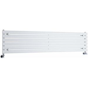 Milano - Aruba - Modern White Horizontal Single Oval Panel Radiator - 354mm x 1600mm Milano - Aruba - Modern White Horizontal Single Oval Panel Radiator - 354mm x 1600mm