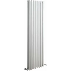 Milano - Aruba - Modern White Vertical Column Double Oval Panel Radiator - 1600mm x 472mm Milano - Aruba - Modern White Vertical Column Double Oval Panel Radiator - 1600mm x 472mm