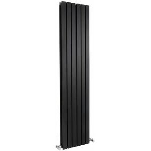 Milano - Capri - Modern Black Vertical Column Double Panel Radiator – 1600mm x 354mm Milano - Capri - Modern Black Vertical Column Double Panel Radiator – 1600mm x 354mm