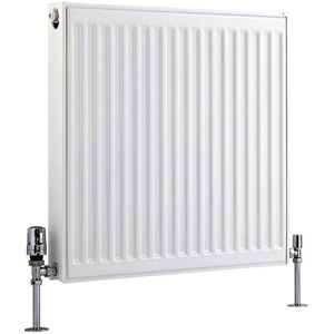 Milano - Compact - Modern White Type 21 Central Heating Double Panel Plus Horizontal Convector Radiator - 600mm x 600mm Milano - Compact - Modern White Type 21 Central Heating Double Panel Plus Horizontal Convector Radiator - 600mm x 600mm