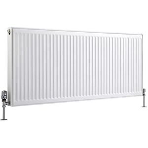 Milano - Compact - Modern White Type 21 Central Heating Double Panel Plus Horizontal Convector Radiator - 600mm x 1400mm Milano - Compact - Modern White Type 21 Central Heating Double Panel Plus Horizontal Convector Radiator - 600mm x 1400mm