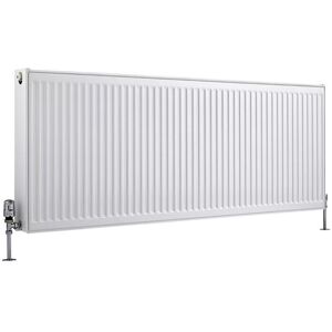 Milano - Compact - Modern White Type 22 Central Heating Double Panel Horizontal Convector Radiator - 600mm x 1600mm Milano - Compact - Modern White Type 22 Central Heating Double Panel Horizontal Convector Radiator - 600mm x 1600mm