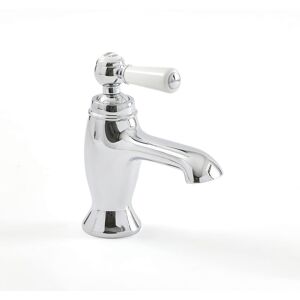 Milano - Elizabeth - Traditional Mono Basin Mixer Tap with Lever Handle - Chrome & White Milano - Elizabeth - Traditional Mono Basin Mixer Tap with Lever Handle - Chrome & White