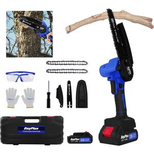 Briefness - Mini Chainsaw Brushless 6 Inch with Rechargeable Battery and Fast Charger, Battery Powered Electric Chainsaw for Tree Pruning, Cordless Briefness - Mini Chainsaw Brushless 6 Inch with Rechargeable Battery and Fast Charger, Battery Powered Electric Chainsaw for Tree Pruning, Cordless
