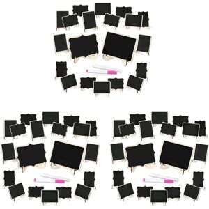 TLILY Mini Chalkboard Sign 60 Food Labels for Party Buffet, Small Wooden Chalk Signs with Easel Stand TLILY Mini Chalkboard Sign 60 Food Labels for Party Buffet, Small Wooden Chalk Signs with Easel Stand