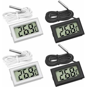 WOIYIC Mini Digital LCD Thermometer Temperature with Temperature Probe Sensor Tester,(2X Black 2X White) WOIYIC Mini Digital LCD Thermometer Temperature with Temperature Probe Sensor Tester,(2X Black 2X White)