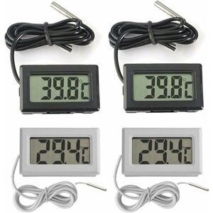 TRIMEC Mini Digital lcd Thermomètre Température -5070 de Température Capteur Testeur pour Réfrigérateur Congélateurs Aquarium (2X Noir 2X Blanc) TRIMEC Mini Digital lcd Thermomètre Température -5070 de Température Capteur Testeur pour Réfrigérateur Congélateurs Aquarium (2X Noir 2X Blanc)