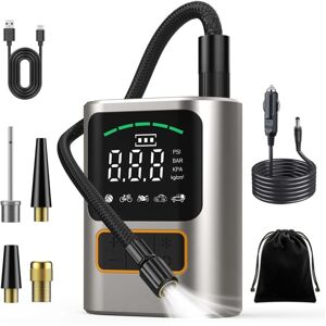 Tinor - Mini Electric Air Pump, New Version Car Tire Inflator Car Bicycle Pump Digital lcd Display, 4000mAH, 150PSI, Portable Air Compressor for Car, Tinor - Mini Electric Air Pump, New Version Car Tire Inflator Car Bicycle Pump Digital lcd Display, 4000mAH, 150PSI, Portable Air Compressor for Car,