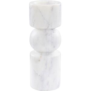 Beliani Candle Holder White Marble 20 cm Irregular Shape Minimalist Boho - Candle Holder Beliani Candle Holder White Marble 20 cm Irregular Shape Minimalist Boho - Candle Holder