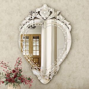 Shyfoy - Miroir mural en forme de cœur avec cadre orné, style baroque élégant Shyfoy - Miroir mural en forme de cœur avec cadre orné, style baroque élégant