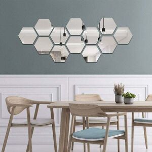 Alwaysh - Mirror Wall Sticker,12PCS Removable Mirror Sticker diy Acrylic Wall Decor Mirror Tile Hexagon Mirror Wall Sticker Living Room Bedroom Alwaysh - Mirror Wall Sticker,12PCS Removable Mirror Sticker diy Acrylic Wall Decor Mirror Tile Hexagon Mirror Wall Sticker Living Room Bedroom