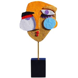 Tlily - Modern Abstract Mask Sculpture Home Statue Decoration Resin Figure Ornaments Living Room Desktop Cabinet Face Crafts,A Tlily - Modern Abstract Mask Sculpture Home Statue Decoration Resin Figure Ornaments Living Room Desktop Cabinet Face Crafts,A