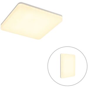 QAZQA Ceiling Light Square Modern White - IP65 LED QAZQA Ceiling Light Square Modern White - IP65 LED