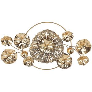 Beliani Gold Wall Decor - Geometric Abstract Metal Wall Art - 16x50x90cm Beliani Gold Wall Decor - Geometric Abstract Metal Wall Art - 16x50x90cm