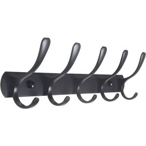 BEIJIYI Modern Wall Mounted Coat Rack with 5 Hooks, Sturdy Metal Coat Rack for Hanging Clothes, Coats, Hats, Jackets, Backpacks, Black Wall Hook, Ideal for BEIJIYI Modern Wall Mounted Coat Rack with 5 Hooks, Sturdy Metal Coat Rack for Hanging Clothes, Coats, Hats, Jackets, Backpacks, Black Wall Hook, Ideal for