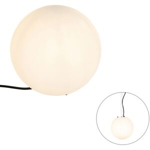 Qazqa White Modern Outdoor Wall Light - IP65, E27, 25cm Qazqa White Modern Outdoor Wall Light - IP65, E27, 25cm