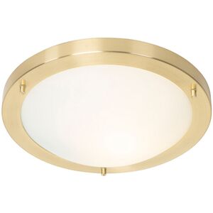 QAZQA Gold Ceiling Light Yuma - Modern, 31cm, IP44 QAZQA Gold Ceiling Light Yuma - Modern, 31cm, IP44