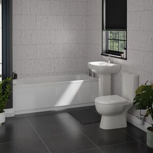 Wholesale Domestic - Monza 1700mm Straight Bath Designer Bathroom Suite Wholesale Domestic - Monza 1700mm Straight Bath Designer Bathroom Suite