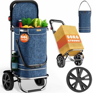 MONZANA® 3in1 Shopping Trolley 56L/50 kg Folding Removable Bag Hand Cart Cooling Blue MONZANA® 3in1 Shopping Trolley 56L/50 kg Folding Removable Bag Hand Cart Cooling Blue