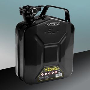 Monzana - petrol can 5 Litre safety bar un approval metal diesel fuel can container Black Monzana - petrol can 5 Litre safety bar un approval metal diesel fuel can container Black