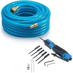 Pneumatic Hose Set Fabric Lining Tool Air Garage Workshop Home 20m Druckluftschlauch + Karosseriesäge (de) - Monzana Pneumatic Hose Set Fabric Lining Tool Air Garage Workshop Home 20m Druckluftschlauch + Karosseriesäge (de) - Monzana