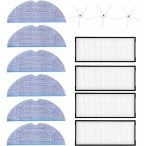 DEWDAT Mop Accessories for Roborock S7 S7 plus, with 6 Original Mop Microfiber Cloths, 4 Hepa Filters, 3 Side Brushes, Compatible Xiaomi Robot Vacuum DEWDAT Mop Accessories for Roborock S7 S7 plus, with 6 Original Mop Microfiber Cloths, 4 Hepa Filters, 3 Side Brushes, Compatible Xiaomi Robot Vacuum