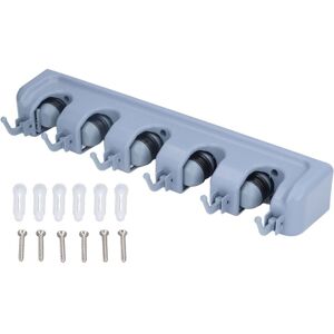 Groofoo - Mop Broom Holder Multifunctional Space Saving Broom Wall Mounted Rack for Kitchen Bathroom Garden Garage a Groofoo - Mop Broom Holder Multifunctional Space Saving Broom Wall Mounted Rack for Kitchen Bathroom Garden Garage a