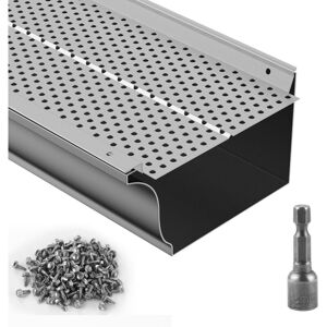 Mophorn - Gutter Guard, 152mm Width, Aluminum Leaf Filter diy Gutter Cover, 52 pcs 528cm Total Length, 4mm Hole Diameter & 0.5mm Thick Raptor Gutter Mophorn - Gutter Guard, 152mm Width, Aluminum Leaf Filter diy Gutter Cover, 52 pcs 528cm Total Length, 4mm Hole Diameter & 0.5mm Thick Raptor Gutter