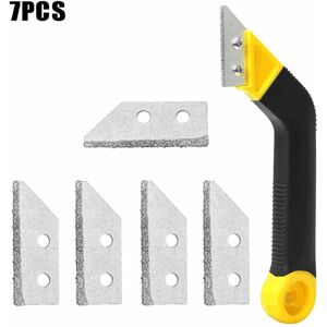 Soleil - Mortar Removal Tools, Tile Scraper, 1 Pack Grout Scraper, Angled Saw with 6 Replacement Blades for Bathroom Cleaning Soleil - Mortar Removal Tools, Tile Scraper, 1 Pack Grout Scraper, Angled Saw with 6 Replacement Blades for Bathroom Cleaning