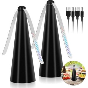 WOIYIC Mosquito Repellent Fan, 2pc Insect Repellent Blades, Mosquito Repellent Fan to Keep Flies and Insects Away from Food, for Home Dinner, Picnic and WOIYIC Mosquito Repellent Fan, 2pc Insect Repellent Blades, Mosquito Repellent Fan to Keep Flies and Insects Away from Food, for Home Dinner, Picnic and