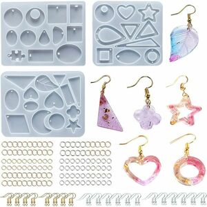 ONTWAY Moule maçonnerie 143 Pièces Moule Époxy Résine Bijoux Silicone, Lot Moulage Moules Outils avec Crochets Anneaux Bricolage Kit pour Fabrication ONTWAY Moule maçonnerie 143 Pièces Moule Époxy Résine Bijoux Silicone, Lot Moulage Moules Outils avec Crochets Anneaux Bricolage Kit pour Fabrication