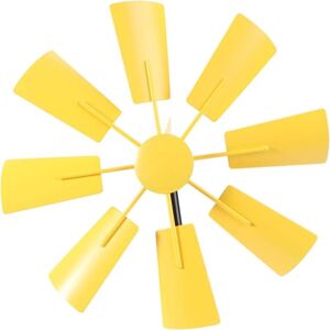 SERBIA Moulin à vent de jardin Pieu Fer Spinner à vent Jardin extérieur Art Decor Metal Pinwheel Pieu Ornement pour décoration de pelouse de Noël Jaune SERBIA Moulin à vent de jardin Pieu Fer Spinner à vent Jardin extérieur Art Decor Metal Pinwheel Pieu Ornement pour décoration de pelouse de Noël Jaune