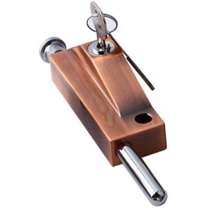 Cyslmuk - Multi-function Garage Door Lock - Universal Door Lock - With 1 Key - For Indoor and Outdoor Use - Red Bronze, One Piece Cyslmuk - Multi-function Garage Door Lock - Universal Door Lock - With 1 Key - For Indoor and Outdoor Use - Red Bronze, One Piece