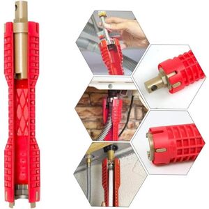 Readcly - Multi-Purpose Pipe Wrench, Change Faucet Tool Faucet and Sink Repair Tool Plumber Socket Wrench Plumbing Tools Kitchen Pipe Wrench (Red) Readcly - Multi-Purpose Pipe Wrench, Change Faucet Tool Faucet and Sink Repair Tool Plumber Socket Wrench Plumbing Tools Kitchen Pipe Wrench (Red)