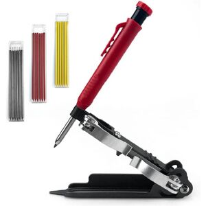 TLILY Multifunctional diy Woodworking Marking Tool - Aluminum Alloy Structural Pencil with 18 Refills TLILY Multifunctional diy Woodworking Marking Tool - Aluminum Alloy Structural Pencil with 18 Refills