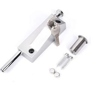 BEIJIYI Multifunctional Door Lock - For Garage Doors - Universal Door Lock - With 2 Keys - For Indoor and Outdoor Use - Matte Silver BEIJIYI Multifunctional Door Lock - For Garage Doors - Universal Door Lock - With 2 Keys - For Indoor and Outdoor Use - Matte Silver