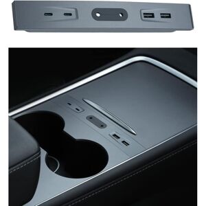 TINOR Multiport Car Charger for Tesla Model 3/Y (2021-2023), Center Console usb Hub Docking Station 100% Compatible for Tesla Model 3/Y, Tesla Accessories TINOR Multiport Car Charger for Tesla Model 3/Y (2021-2023), Center Console usb Hub Docking Station 100% Compatible for Tesla Model 3/Y, Tesla Accessories