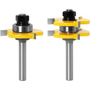 YMYNY Mumu 3 Flute Tongue and Groove Router Bit Set 8mm Shank T-Shape Woodworking Woodworking Tools YMYNY Mumu 3 Flute Tongue and Groove Router Bit Set 8mm Shank T-Shape Woodworking Woodworking Tools