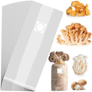 TLILY Mushroom Grow Bags,25 Pack Polypropylene Spawn Bag 8X5X20Inch with Breathable for Substrates Strong Tear TLILY Mushroom Grow Bags,25 Pack Polypropylene Spawn Bag 8X5X20Inch with Breathable for Substrates Strong Tear