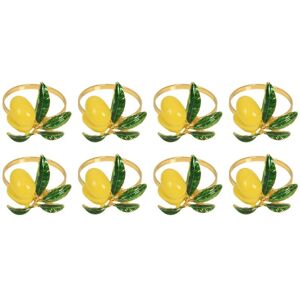 Tlily - Napkin Rings Set of 8,Lemon Wedding Holder Gold Buckle for Table Decor Parties Holiday Family Gathering Tlily - Napkin Rings Set of 8,Lemon Wedding Holder Gold Buckle for Table Decor Parties Holiday Family Gathering