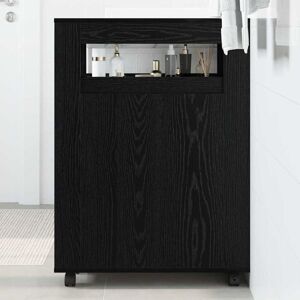 Narrow Bathroom Cabinet Black oak 65 x 23 x 87 cm Vidaxl Narrow Bathroom Cabinet Black oak 65 x 23 x 87 cm Vidaxl