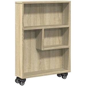 Vidaxl - Narrow Storage Trolley Sonoma Oak 48x13x68 cm Engineered Wood Vidaxl - Narrow Storage Trolley Sonoma Oak 48x13x68 cm Engineered Wood
